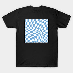 Man City Distorted Checkered Pattern T-Shirt